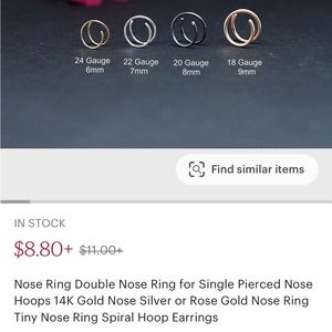 Spiral double nose ring